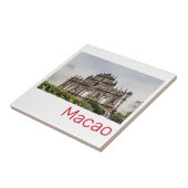 Macao Ruin of St. Paul's Church China Souvenir Fliese (Seite)