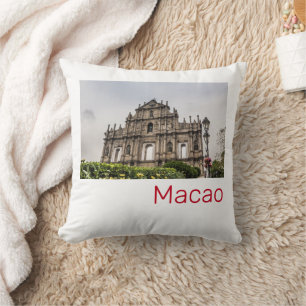 Macao Ruin of St. Paul's Church China Souvenir Kissen