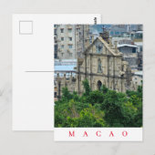Macao St.Paul's Ruins View Postkarte (Vorne/Hinten)