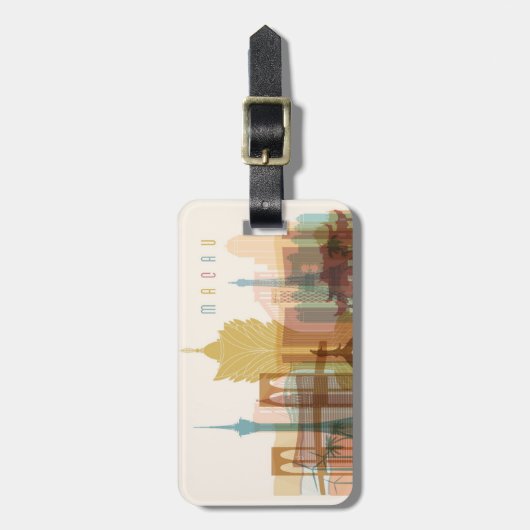 Macao, StadtSkyline der China-| Gepäckanhänger (Vorderseite vertikal)