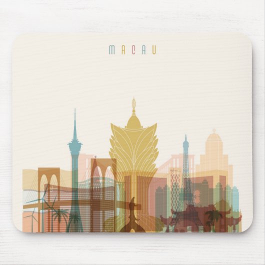 Macao, StadtSkyline der China-| Mousepad (Vorne)