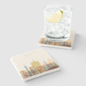 Macao, StadtSkyline der China-| Steinuntersetzer (Seitenansicht)