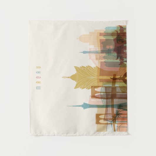 Macao, StadtSkyline der China-| Wandteppich (Vorderseite)