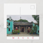 Macao Taipa-Tempelansicht Postkarte (Vorne/Hinten)