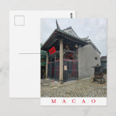 Macao Tempelansicht Postkarte (Vorne/Hinten)
