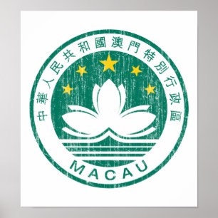 Macao-Wappen Poster