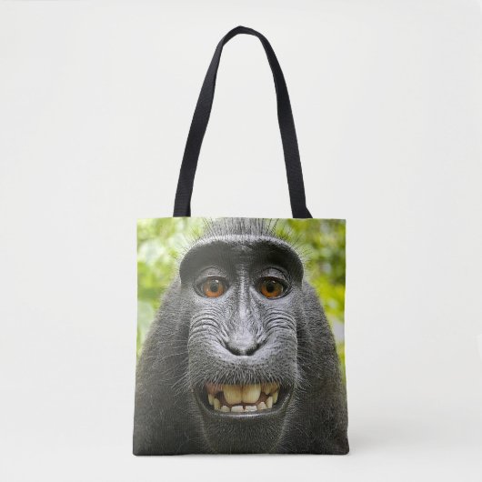 Macaque-Affe mit Haube Tasche (Vorderseite)