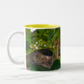 Macaque-Affe-Tasse Zweifarbige Tasse (Links)