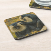 Macaque Bond - Grooming Ritual Getränkeuntersetzer (Linke Seite)