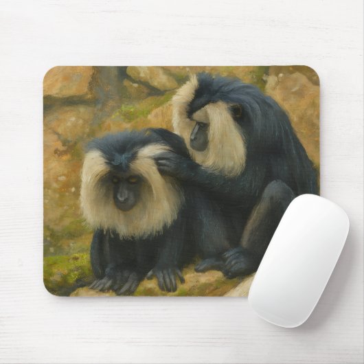 Macaque Bond - Grooming Ritual Mousepad (Mit Mouse)