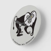 Macaque - runde wanduhr (Winkel)