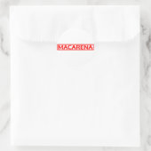 Macarena-Briefmarke Runder Aufkleber (Tasche)