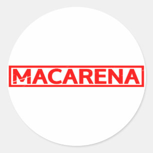 Macarena-Briefmarke Runder Aufkleber