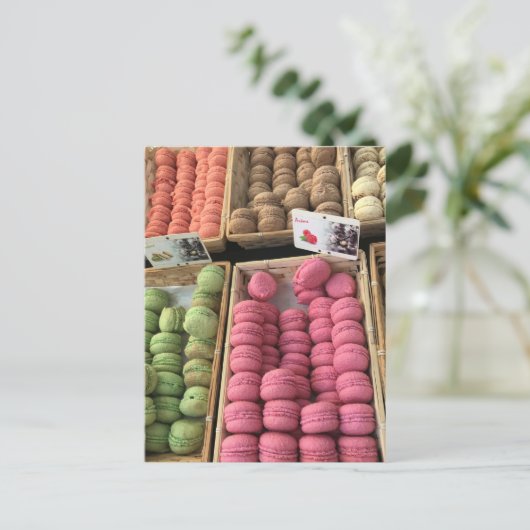 Macaron an der Côte d'Azur Postkarte (Stehend Vorderseite)