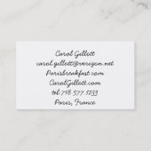 Macaron Aromen durch Carol Gillott Visitenkarte (Rückseite)