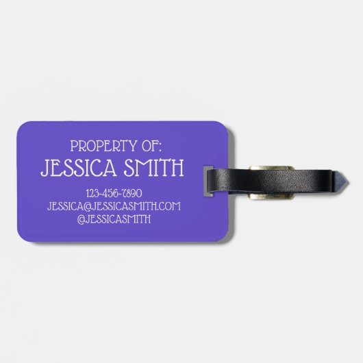 Macaron-Backwaren Personalisiert Gepäckanhänger (Rückseite horizontal)