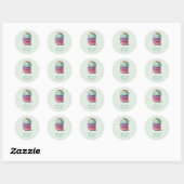 Macaron Baker Koch Minze Grün Runder Aufkleber (Blatt)