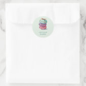 Macaron Baker Koch Minze Grün Runder Aufkleber (Tasche)