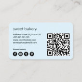Macaron Bakery Niedlich QR Code Loyalitätskarte Treuekarte (Rückseite)
