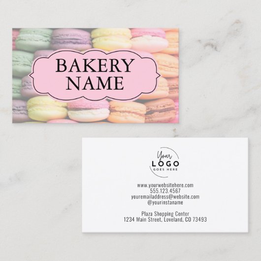 Macaron Bakery Visitenkarte (Vorne/Hinten)