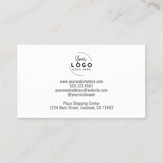 Macaron Bakery Visitenkarte (Rückseite)