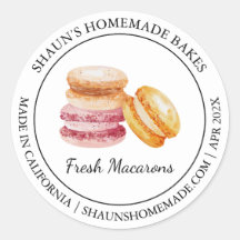 Macaron Baking Modernes Label