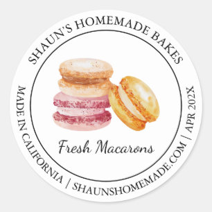 Macaron Baking Modernes Label Runder Aufkleber