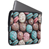 Macaron Blue, Pink und Schokolade Laptopschutzhülle (Vorne Rechts)
