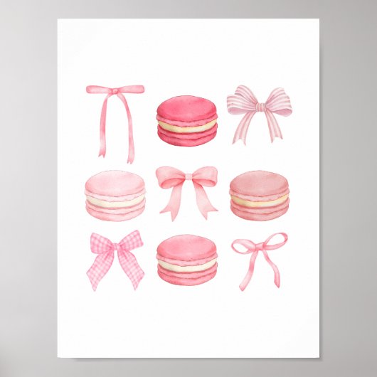 Macaron Bow Print Poster (Vorne)