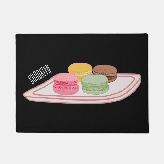 Macaron cartoon illustration  fußmatte (Vorderseite)