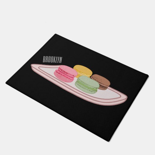 Macaron cartoon illustration fußmatte (Schrägansicht)