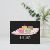 Macaron-Cartoon-Illustration Postkarte (Stehend Vorderseite)