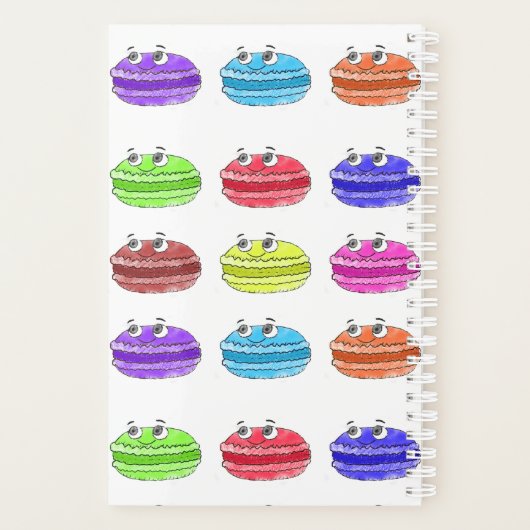 Macaron Cartoon Pattern Planer (Rückseite)