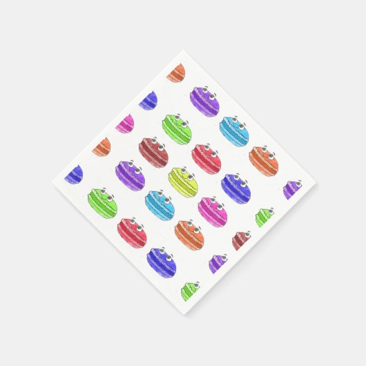 Macaron Cartoon Pattern Serviette (Ecke)
