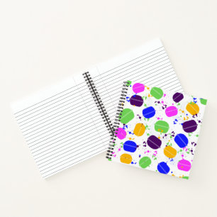 Macaron Confetti Cookie Konditorei Notebook Notizblock