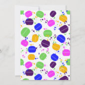 Macaron Confetti Einladungen - Personalisiert (Rückseite)