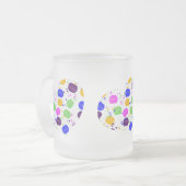 Macaron Confetti Herz Mattglastasse (Vorderseite Links)