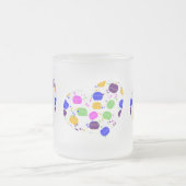 Macaron Confetti Herz Mattglastasse (Mittel)