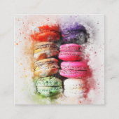 Macaron Cookie Business Card Quadratische Visitenkarte (Vorderseite)