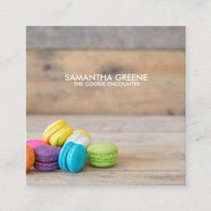 Macaron Cookie Business Card Quadratische Visitenkarte