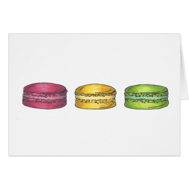 Macaron-Cookie-Karte für Macaron (Vorderseite (Horizontal))
