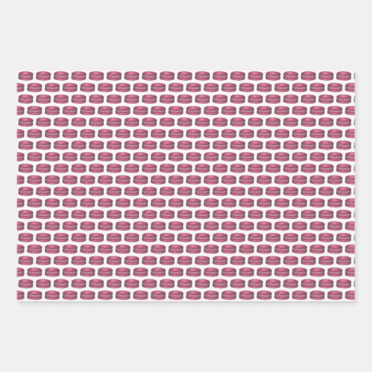 Macaron Cookies French Pastry Food Bakery Café Geschenkpapier Set (Vorderseite 3)