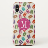 Macaron Cookies Niedliches Monogramm Case-Mate iPhone Hülle (Rückseite)