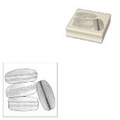 Macaron Cookies Stack Bäckerei Konditorei Gummistempel (Stempel)