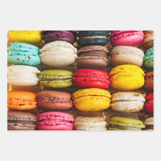 Macaron Delight Geschenkpapier Set (Vorderseite)