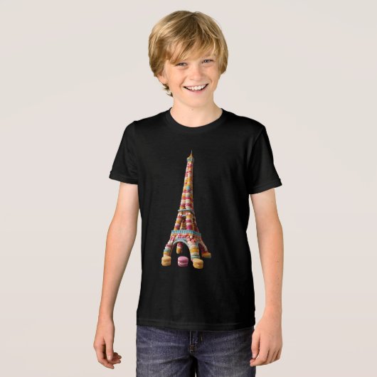 Macaron Eiffel Tower Tri-Blend Shirt (Vorderseite voll)