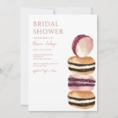 Macaron French Bridal Dusche Einladung (Vorderseite)