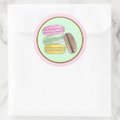 Macaron French Pastry Cookies Macarons Patisserie Runder Aufkleber (Tasche)