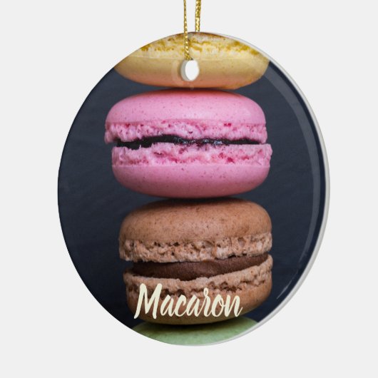 Macaron Gebäck für Geschenkartikel mit süßem Zahn Keramik Ornament (Links)