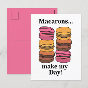 Macaron-Gebäck Süß Postkarte